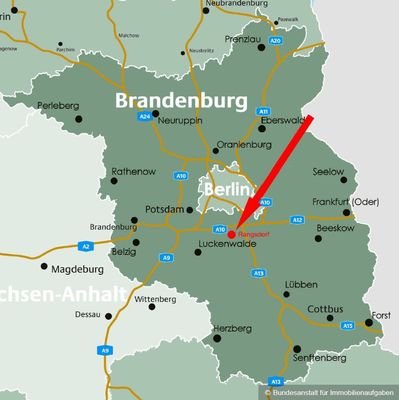 Lage im Land Brandenburg