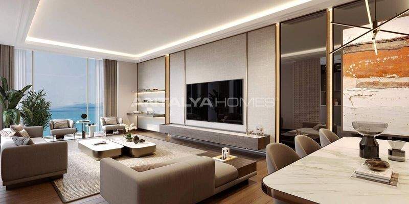 3-Bedroom Sea View Flats near Amenities in Muratpasa Antalya