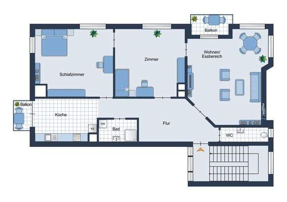 Geschossbeispiel Grundriss 4. OG