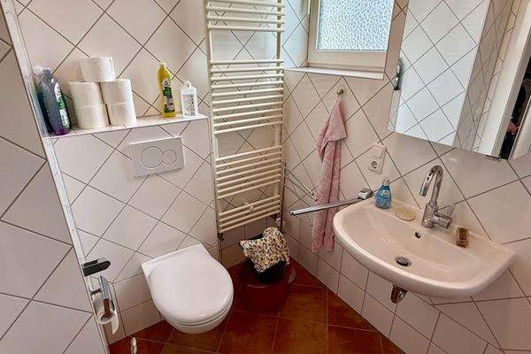 Duschbad im Erdgeschoss.