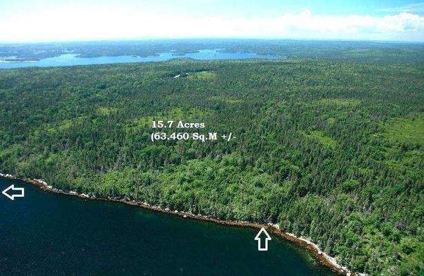 Blick auf die Wasserfront und Land