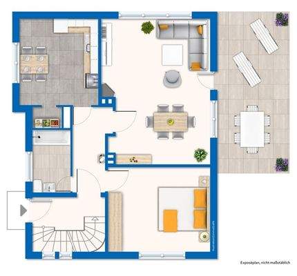 Grundriss Erdgschoss Grafik