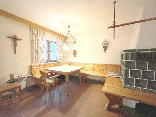 Kachelofen am Essbereich