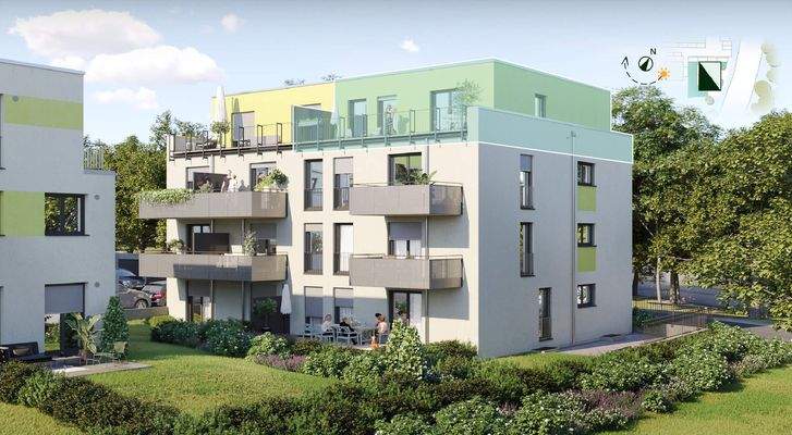 Moderne Eigentumswohnung mit sonniger Dachterrasse