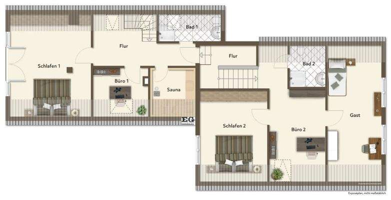 Grundriss DG (Maisonette)