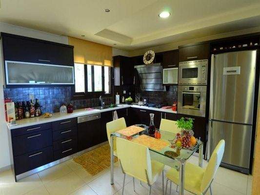 Kreta, Schisma Eloundas: Moderne Villa mit Gästewohnung, in exklusiver Lage, mit Meerblick, zu verkaufen