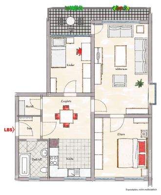 immoGrafik-Exposeplan-Wohnung