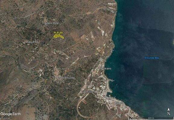 Kreta, Pano Pines: Baugrundstück mit Meerblick zu verkaufen