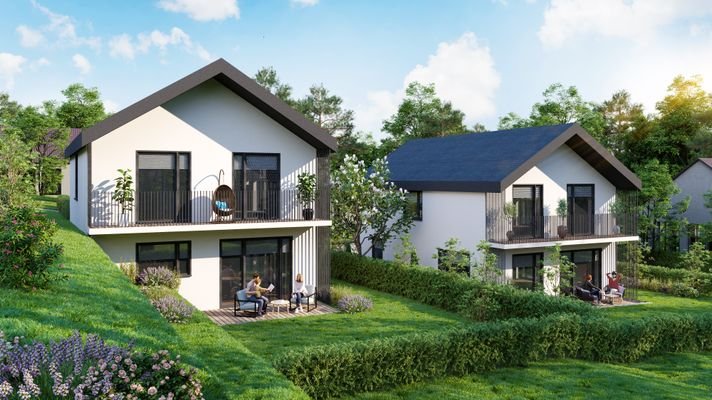 Außenanischt Visualisierung Einfamilienhaus Duett 2