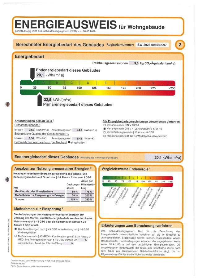 Energieausweis gültig bis 26.07.2033