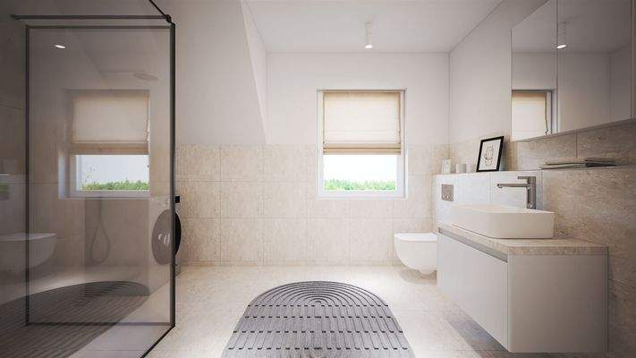 Blick ins Badezimmer