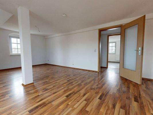 Ansicht IV: Wohn- und Esszimmer