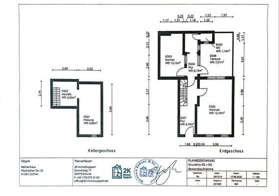 Grundriss Keller und 1.OG