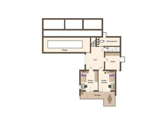 Grundriss Untergeschoss WE 1