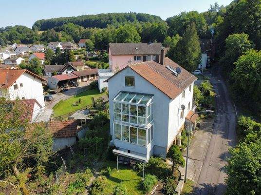 Seitenansicht des Hauses