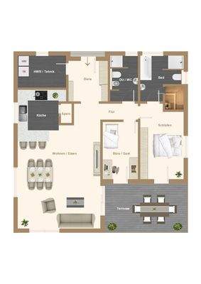Grundriss Bungalow