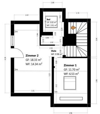 Grundriss Skizze 2. OG