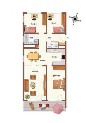 Grundrissplan-technisch bearbeitet