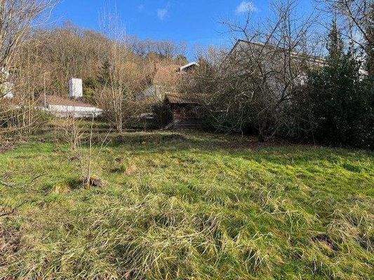Blick auf das Grundstück