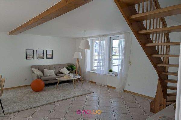 Treppe zum Dachgeschoss