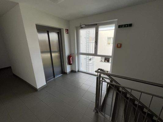 Stiegenhaus mit Lift ins 2. OG