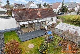 Blick auf den schönen Garten