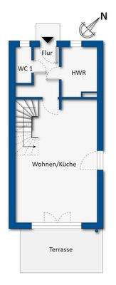 Grundrissskizze Erdgeschoss