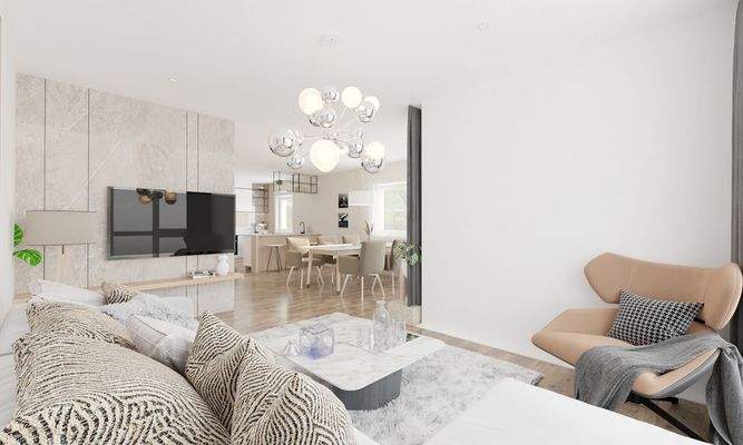 Wohnzimmer Essen Küche