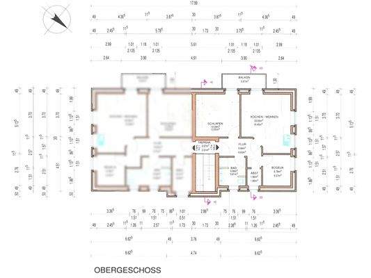 Grundriss zur WE04 - Obergeschoss rechts