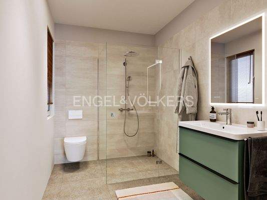 Badezimmer (Visualisiert) – Design entspricht nicht dem Original (siehe Objektbeschreibung) 