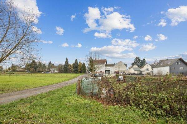 Garten mit Blick aufs Haus