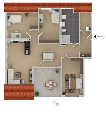 Wohnbeispiel Wohnung 15 Haus 2