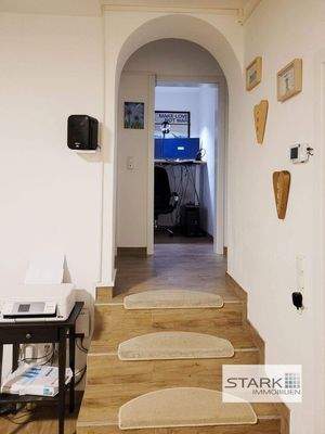 Treppe zum oberen Bereich