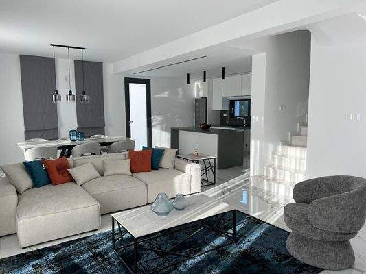 Wohnzimmer mit Küche