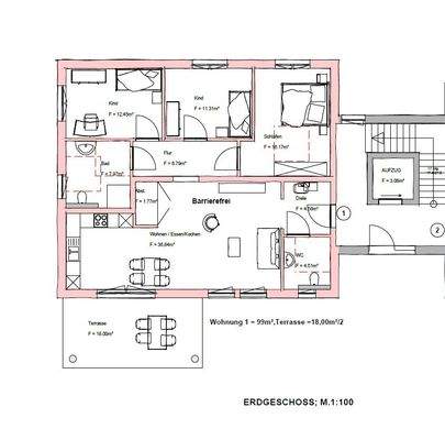 Grundriss Whg. 1 EG links