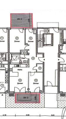 Grundriss mit 3,5 Zimmer