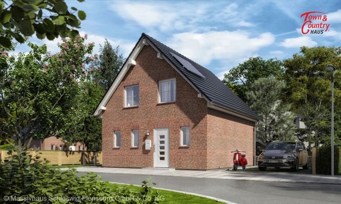 Ansicht Eingang Verblendfassade