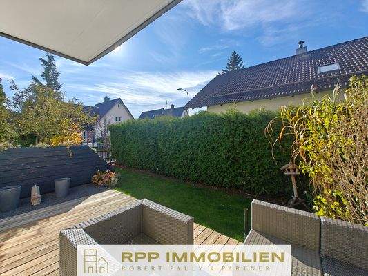 Süd/West-Terrasse Haus 1