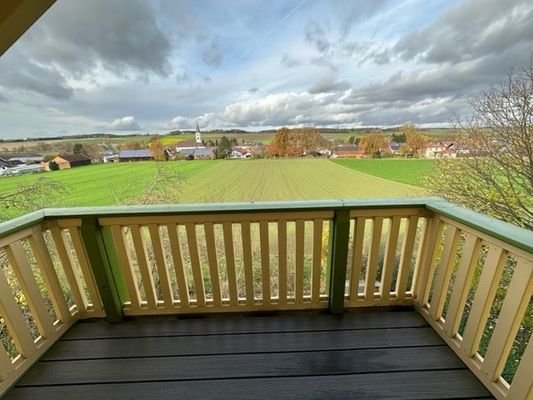 super Ausblick vom Balkon