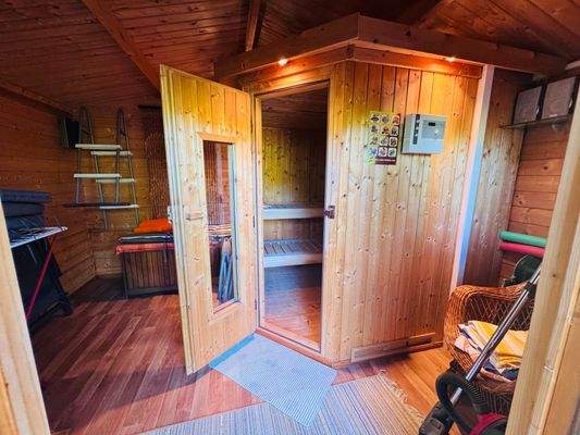 Sauna im Gartenhaus