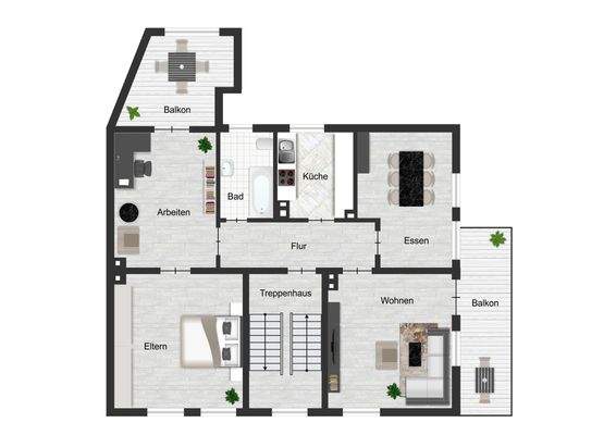 Die OBERGESCHOSS-Wohnung.