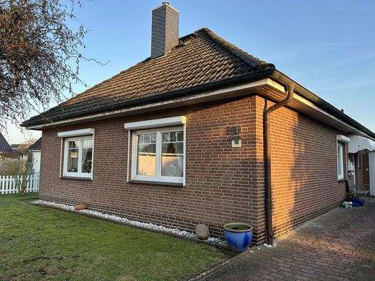 Seitliche Hausansicht