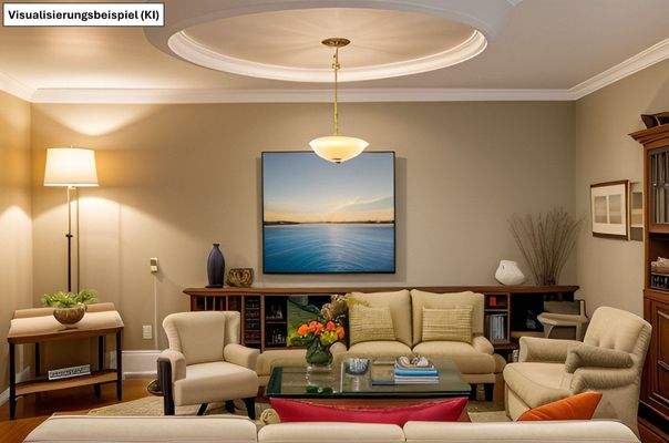 Wohnzimmer als Einrichtungsbeispiel (von KI erstellt)