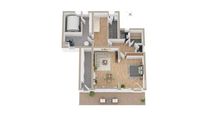 Gartengeschoss / Einliegerwohnung