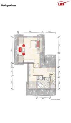 Dachgeschoss möbliert