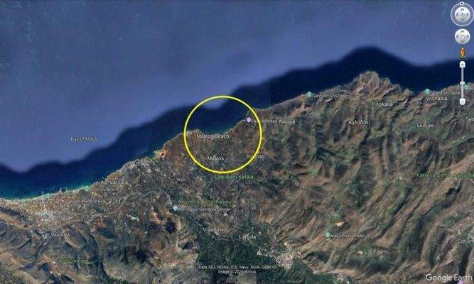 Kreta, Milatos: Grundstück direkt am Meer zu verkaufen