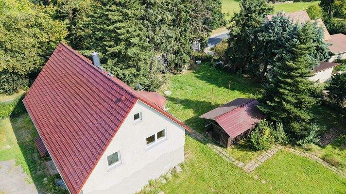 Haus mit Blick in den Garten
