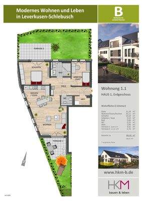 Grundriss mit Flächentabelle