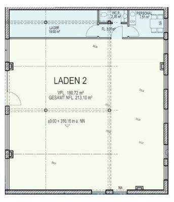 Grundriss Gewerbeeinheit 2