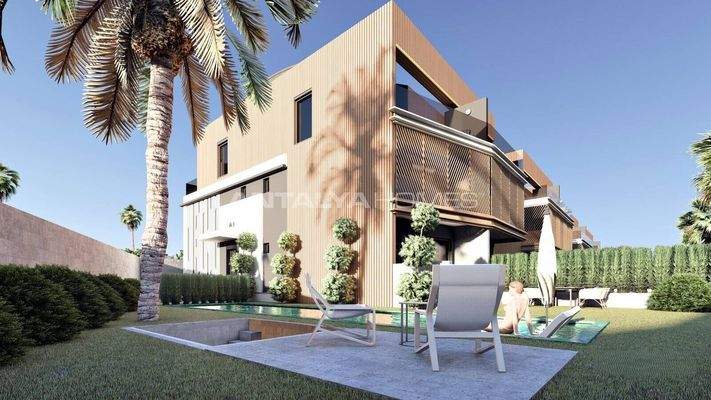4-Story Houses with Private Pools in Antalya Aksu